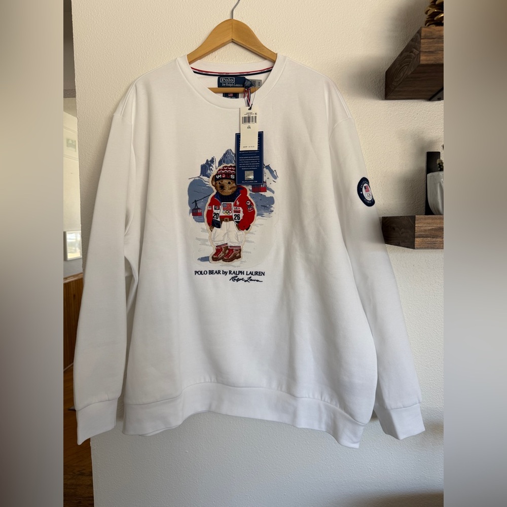 NWT RARE Ralph Lauren Team USA Polo Bear Sweatshirt